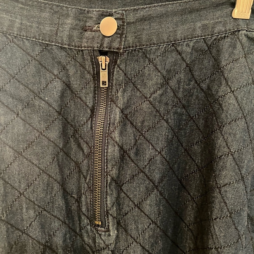 EUC A Line Denim Skirt FOREVER 21 Size S WORK Vintage Jean Midi denim - Picture 5 of 9